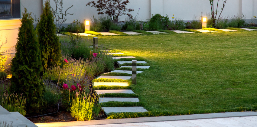 garden and garden lights